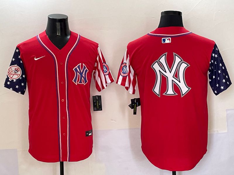 Men New York Yankees Blank Red a generation of national flags Jointly Name 2025 Nike MLB Jersey style 30->new york yankees->MLB Jersey